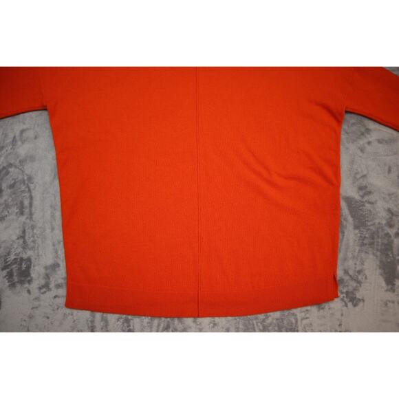 Chicos Womens Shirt 0 Orange Casual Lightweight Long Sleeve Plus Size Crewneck - Picture 10 of 16